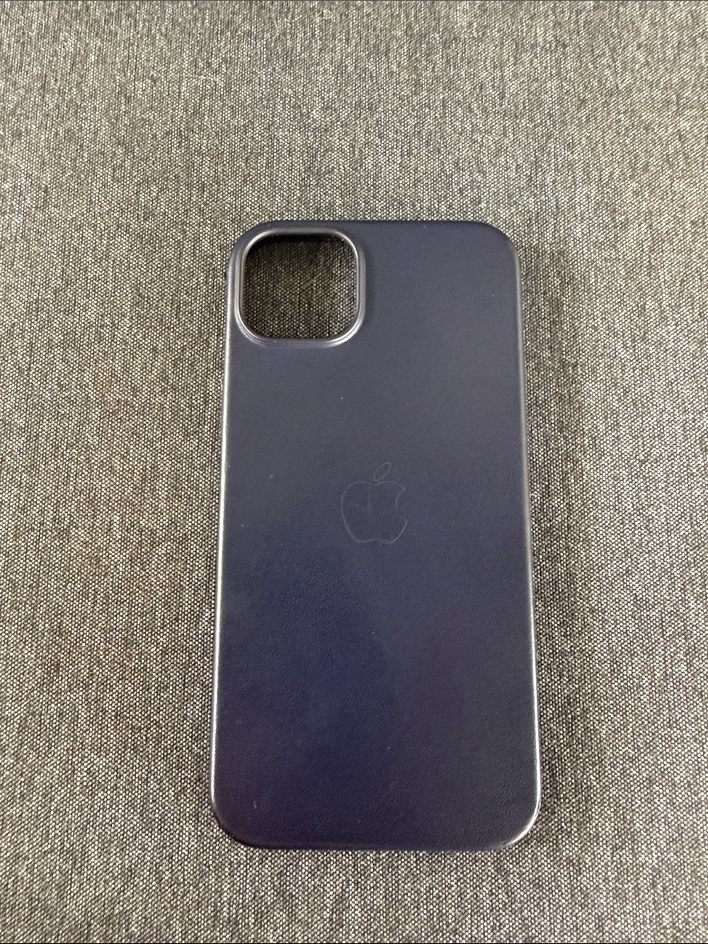 Apple Leather iPhone Case in Deep Blue iPhone 14 Plus